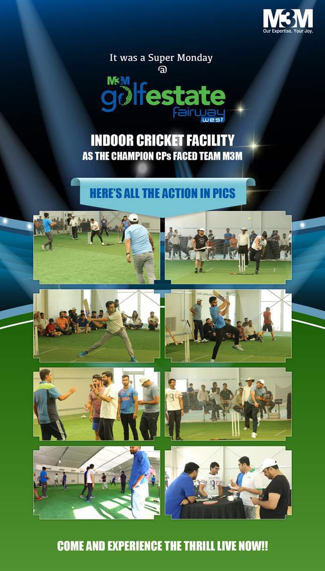 Enjoy Indoor Cricket Facility at M3M Golf Estate Fairway West, Gurugram